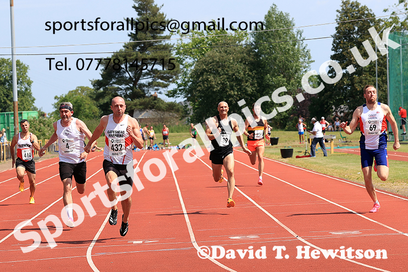 100 metres, 2025 NEMAA Track and Field, Monkton. Photo: David T. Hewitson/Sports for All Pics